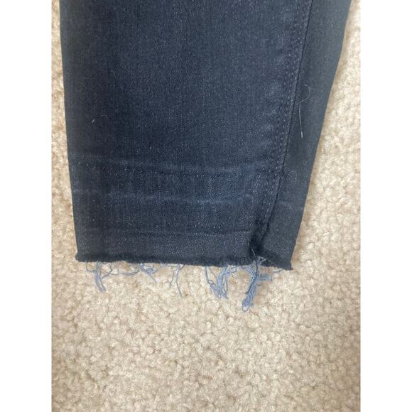 EUC Spanx Distressed Denim Skinny Pant Jeans Rip Black Medium - Picture 10 of 10